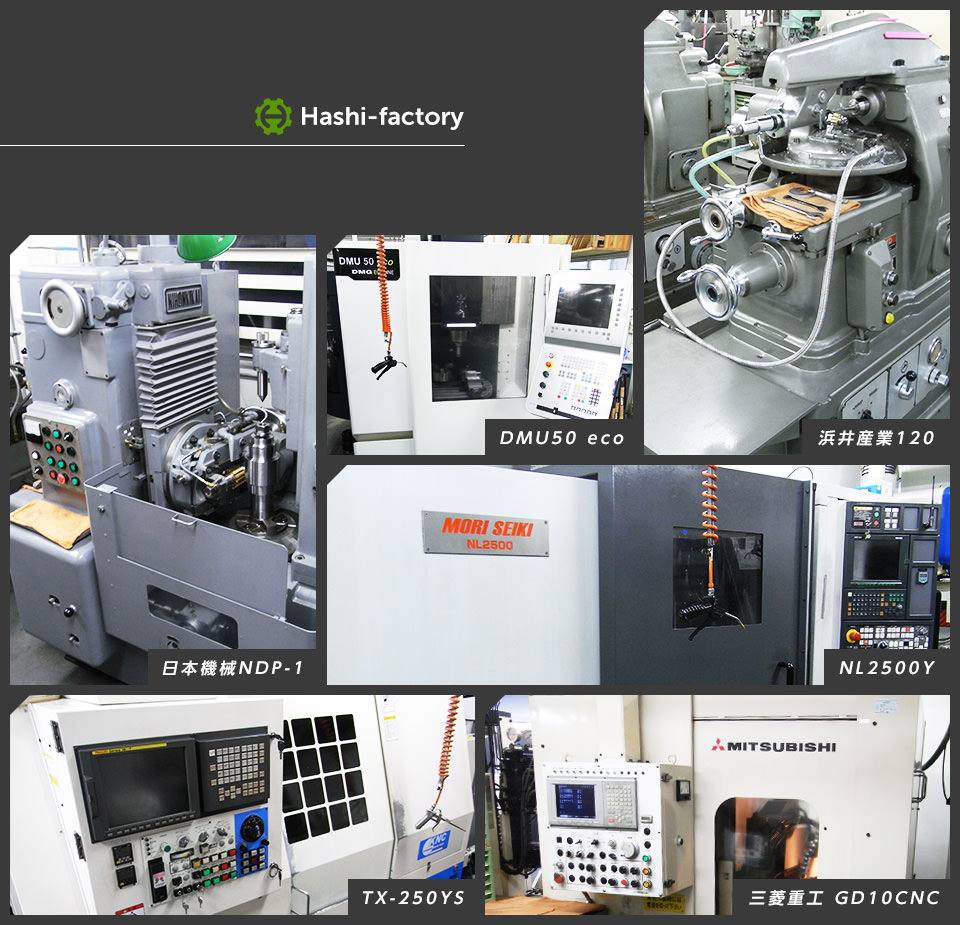 Hashi-Factory 日本機械NDP-1 DMU50 eco 浜井産業120  NL2500Y TX-250YS 三菱重工 GD10CNC